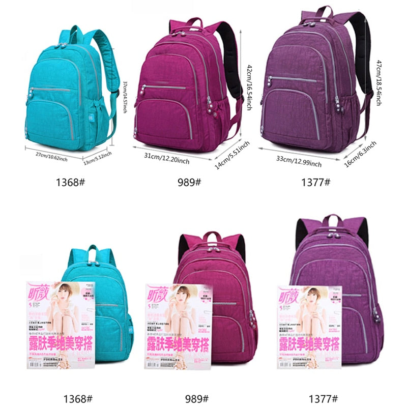 TEGAOTE Mochila Feminina Nylon Casual Large School Backpack for Teenage Girls 2023 Travel Back Packs Bag Women Laptop Bagpack