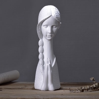 Nordic resin figure sculpture decoration retro goddess sculpture decoration sculpture crafts sketch studio model home decoration