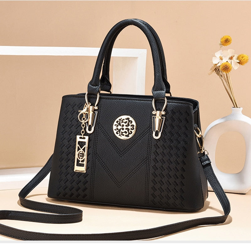 Women Leather Bags High Quality Embroidery Messenger Bags Luxury Women Handbags Bags for Women Sac A Main Ladies Female Bag