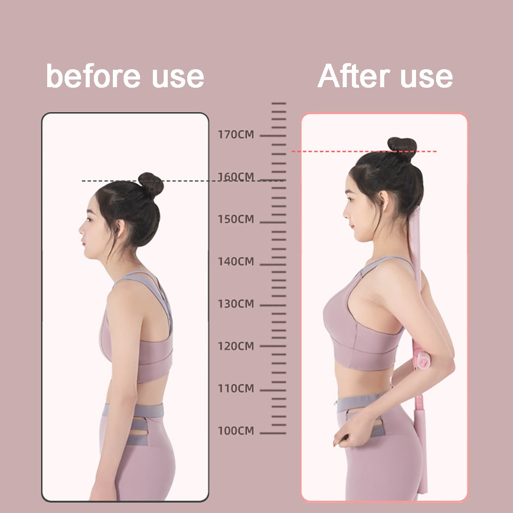 Yoga Posture Corrector Stick Hunchback Pilates Yoga Stick Standing Training Home Gym Accessories Fitness Exercise Equipment 2023