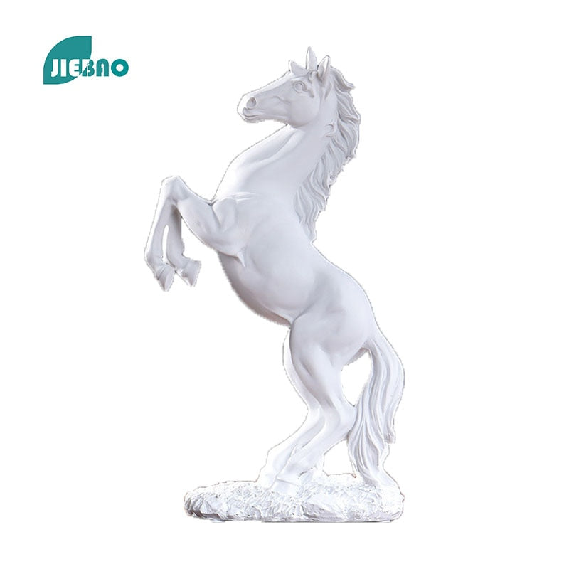 Resin Statue Golden White Black Horse Figure Nordic Abstract Ornaments For Figurines  For Interior Sculpture Room Home Decor