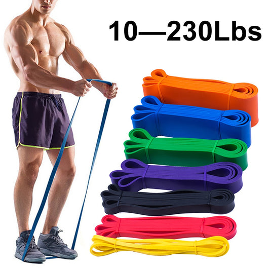 Unisex Fitness 208cm Rubber Resistance Yoga Bands Pilates Elastic Crossfit Expander Strength Gym Exercise Sport Equipment