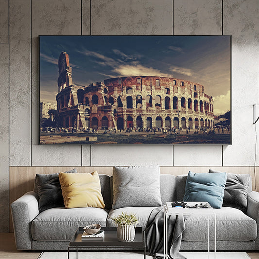 European Style The Roman Colosseum Architecture Picture Poster Canvas Print Painting Wall Art Living Room Home Decoration