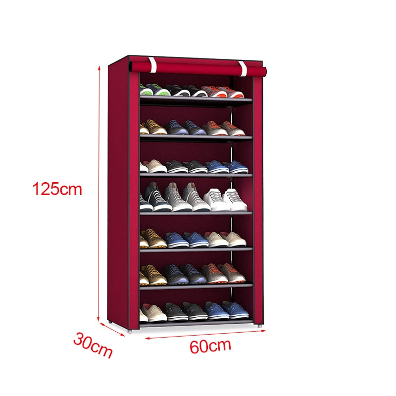 Dustproof Non-woven Cloth Fabric Assembly Shoe Storage Combination Shoe Cabinet Organizer Rack Shoe Shelf 8 layer Shoe Rack
