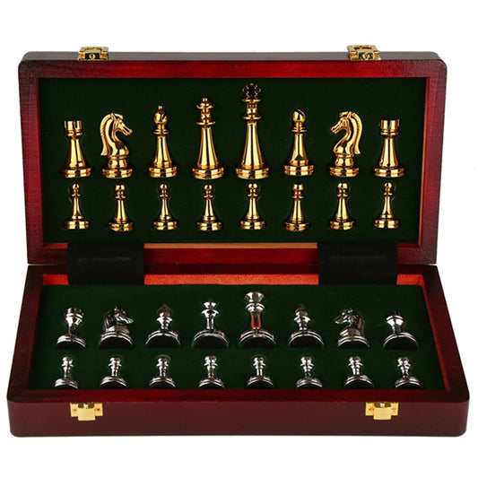 Professional Chess Pieces International Wooden Chessboard Folding Metal Chess Pieces Set Children Aldult Decor with Gift Box