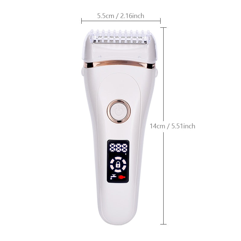 USB Rechargeable Women Painless Electric Epilator Beard Hair Removal Women&#39;s Shaving Machines Portable Female Hair Trimmer LCD