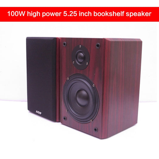 100W  5.25 Inch Home High-power Bookshelf Speaker Passive Desktop Monitor Wall-mounted Surround Sound Hi-fi Fever Hifi Speaker
