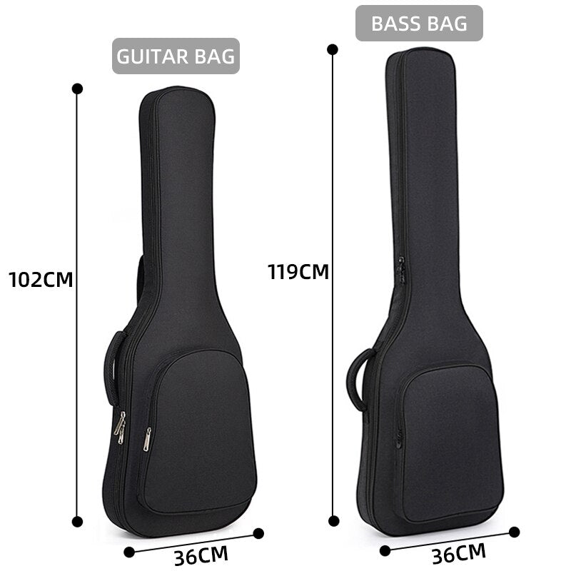Thicken Guitar Bag Professional Bass Backpack Portable Electric Guitar Shoulder Bags Waterproof Black Musician Bag XA314C