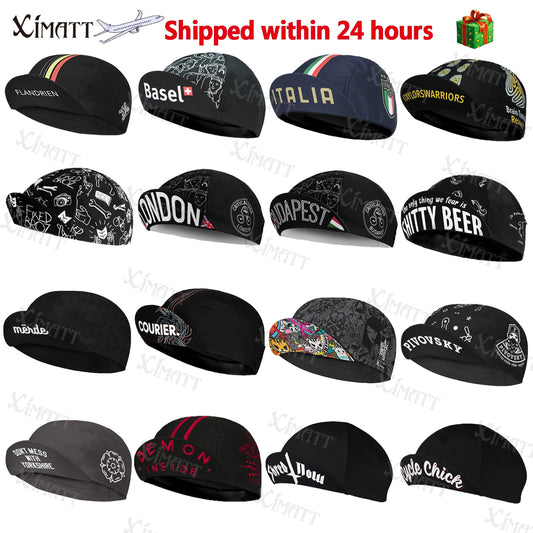 XIMATT Black Series Most Popular  Polyester Cycling Caps Sports Quick Dry Bicycle Hat Men Women Wear Absorb Sweat Breathable