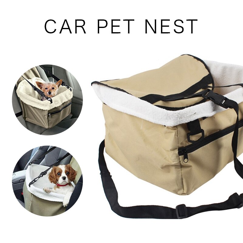 Leisure Solid Dog Car Seat Cover Folding Hammock Pet Carriers Bag Carrying for Small Dogs Transportin Perro Autostoel Hond