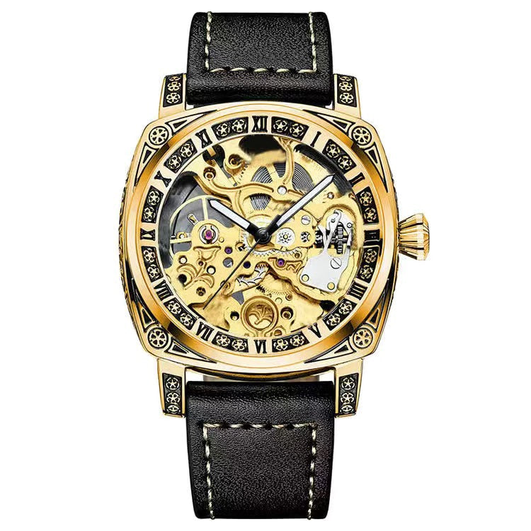 Authentic Brand Carved Watches Fully Automatic men watches Hollowed Fashion Mechanical Watches luxury MAN WATCH Reloj Hombre