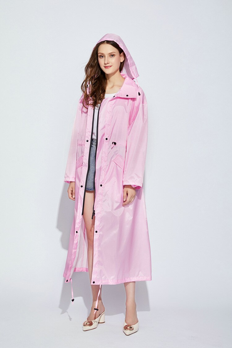 New Fashion Breathable Men And Women Long Rain Coat Poncho Ladies Waterproof Lengthen Raincoat Adults Jacket Windproof Rainwear