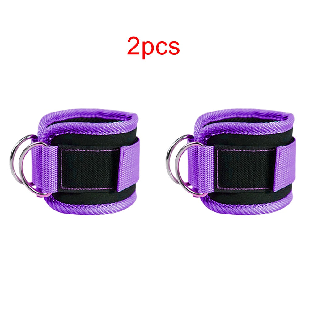 1Pair Fitness Ankle Straps Leg Exercises Adjustable D-Ring Ankle Cuffs Gym Workouts Glutes Legs Strength Sports Feet Guard