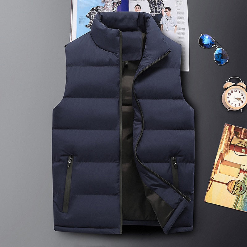 Mens Vest Jacket Men New Autumn Warm Sleeveless Jackets Male Winter Casual Waistcoat Vest Plus Size Veste Homme Brand Clothing