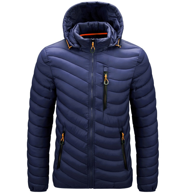 CHAIFENKO Brand Winter Warm Waterproof Jacket Men 2023 New Autumn Thick Hooded Parkas Mens Fashion Casual Slim Jacket Coat Men