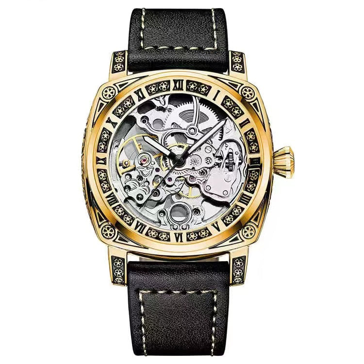 Authentic Brand Carved Watches Fully Automatic men watches Hollowed Fashion Mechanical Watches luxury MAN WATCH Reloj Hombre