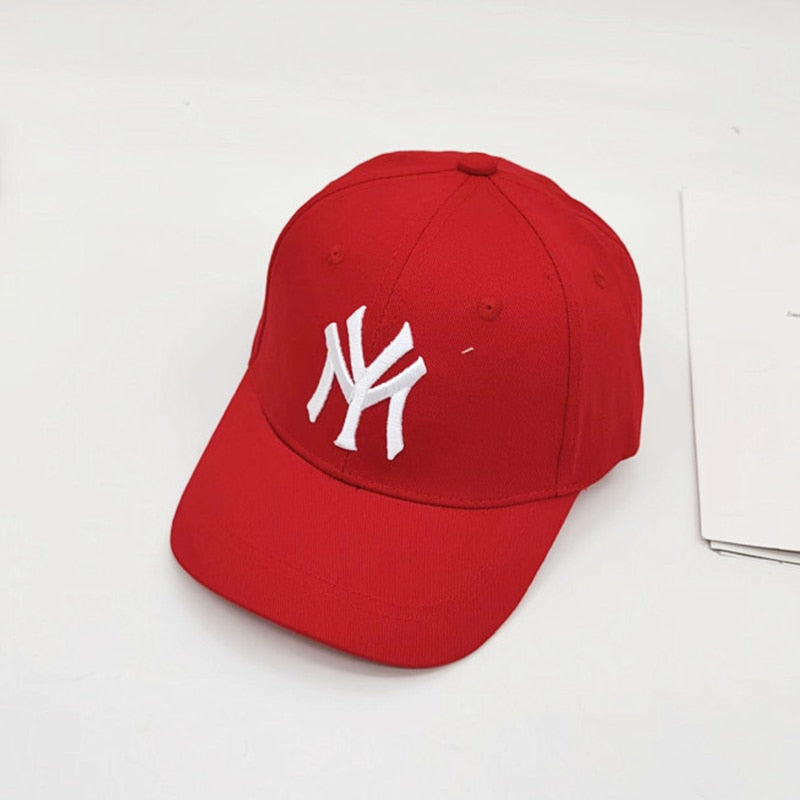 Spring Summer Child Letter Embroidery Outdoor Leisure Sun Baseball Cap For Boy Girl Cotton Breathable Solid Color Adjustable Cap