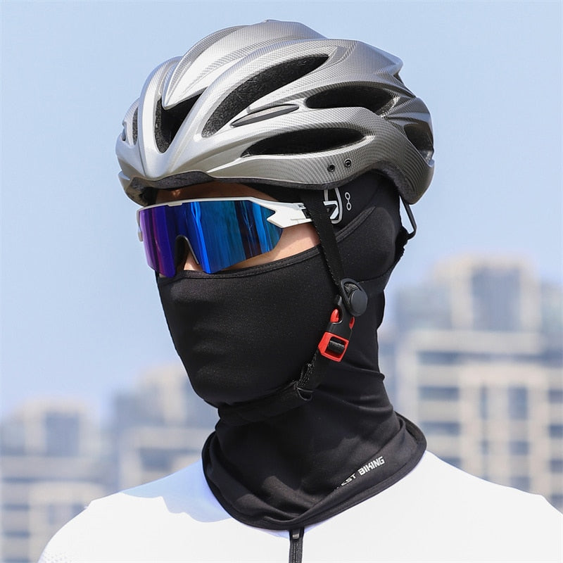 WEST BIKING Summer Breathable Cycling Cap Anti-UV Balaclava Men Full Face Mask Bicycle Motorcycle Running Cooling Sport Gear