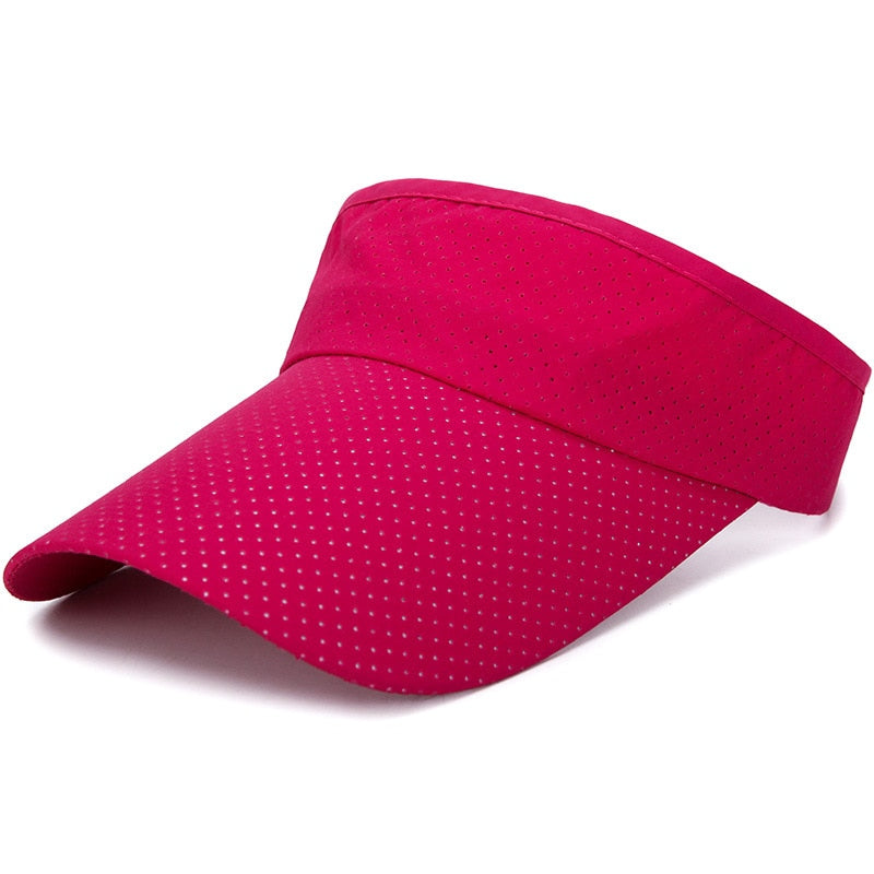 Summer Breathable Air Sun Hats Men Women Adjustable Visor UV Protection Top Empty Solid Sports Tennis Golf Running Sunscreen Cap