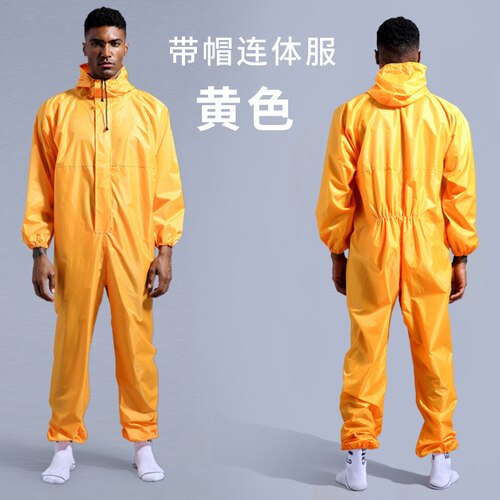 Conjoined Raincoat overalls Hooded Men and Women Fission Rain Suit Hooded Paint Spray Unisex Raincoat Workwear Safety Suits