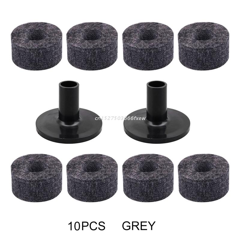 8 Pcs Cymbal Stand Felt Washer Plastic Drum Long Cymbal Sleeves Drum Kit Cymbal Support Musical Instruments Accessory