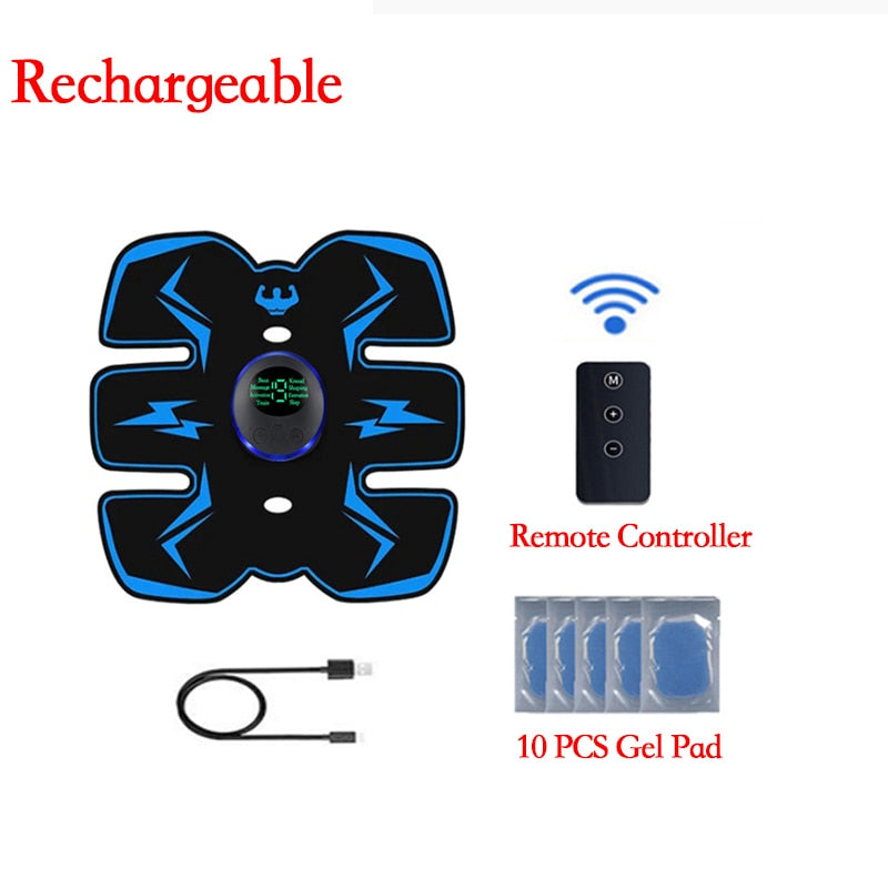 Remote Controller EMS Muscle Stimulator Smart Electric Fitness Abdominal Training Weight Loss Stickers Body Slimming Massager