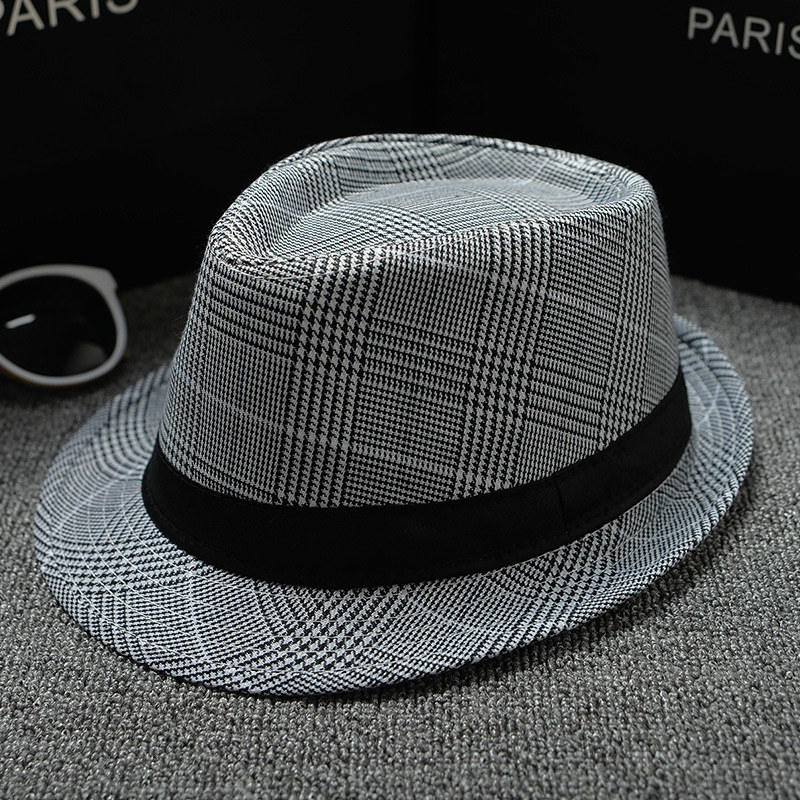 2022 New Spring Summer Retro Men's Hats Fedoras Top Jazz Plaid Hat Adult Bowler Hats Classic Version chapeau Hats