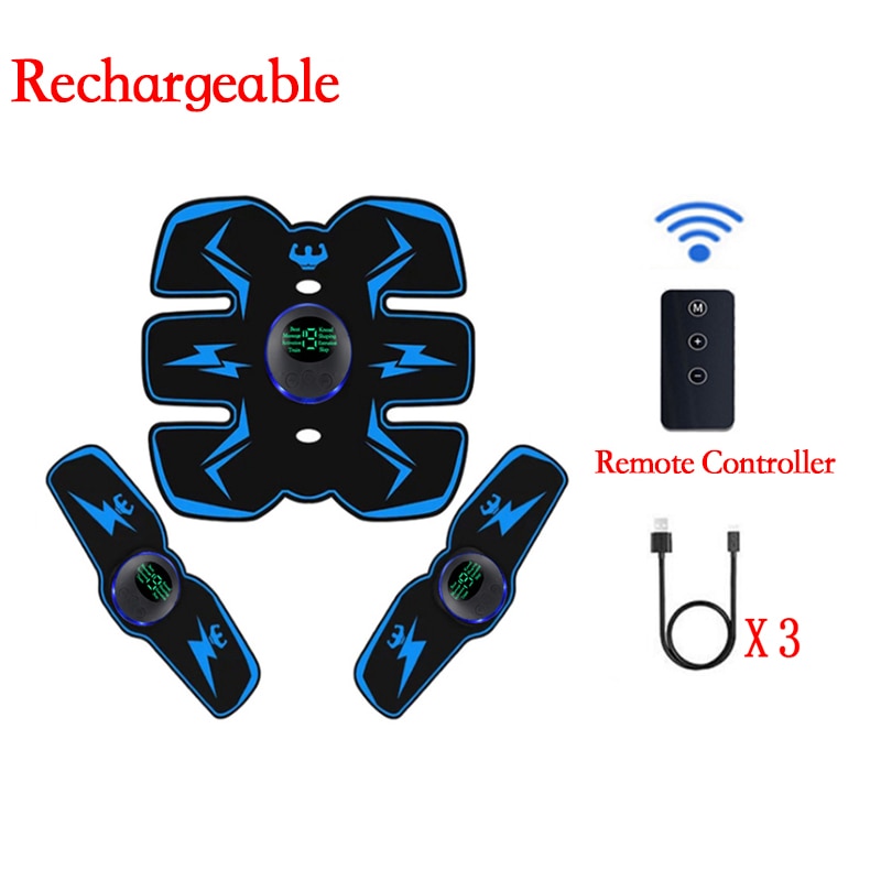 Remote Controller EMS Muscle Stimulator Smart Electric Fitness Abdominal Training Weight Loss Stickers Body Slimming Massager