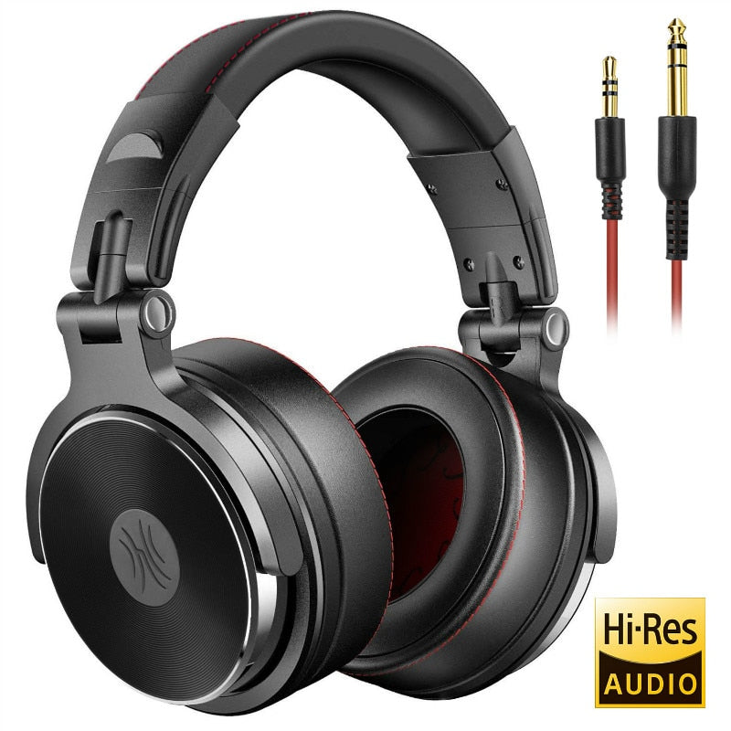 Oneodio Wired Over-Ear Headset With Microphone Hifi Studio DJ Headphones Professional Stereo Monitor Foldable Earphones