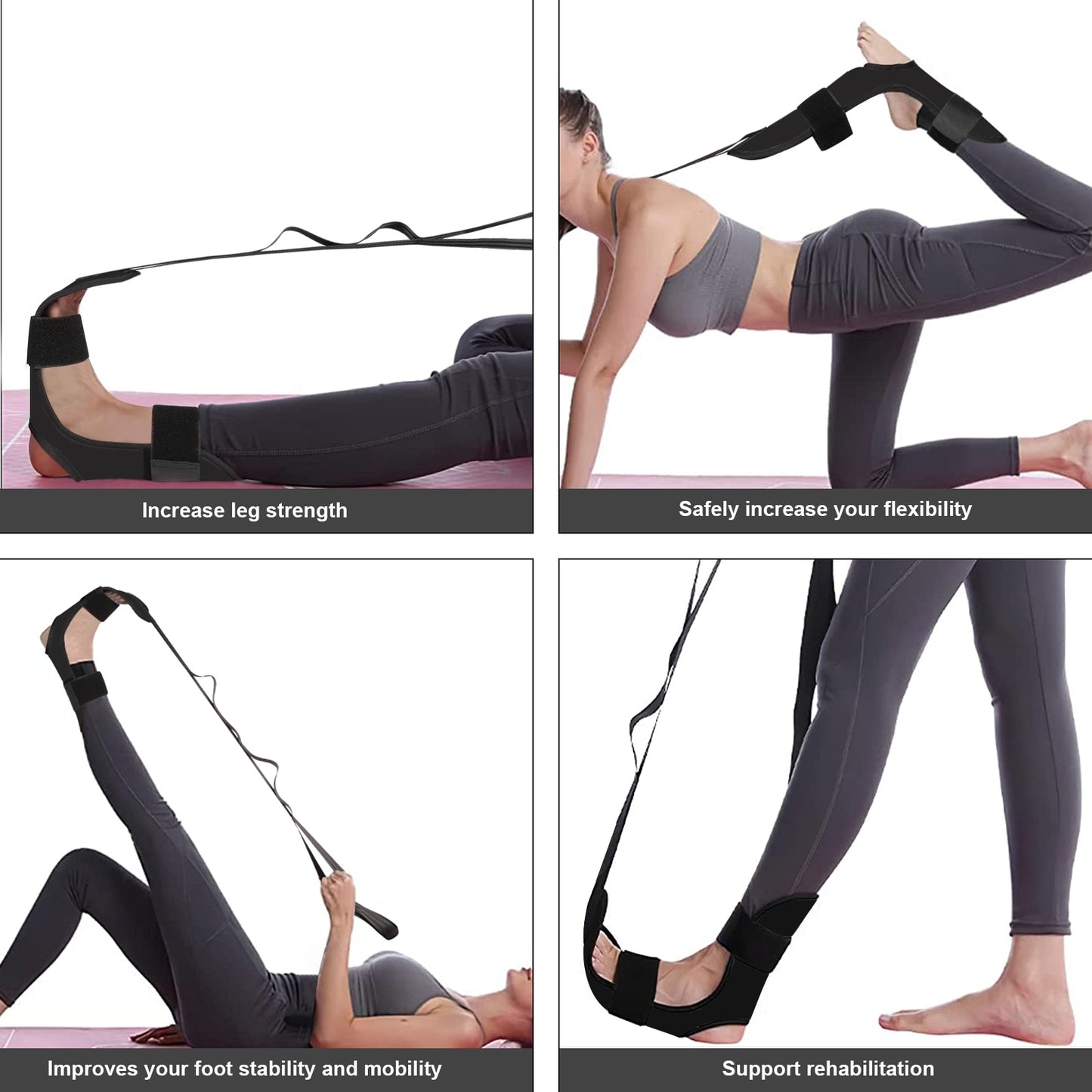 Fascia Stretcher Finally Flexible Again Yoga Strap Belt Trainning And Exercise Stroke Hemiplegia Rehabilitation Leg Stretcher