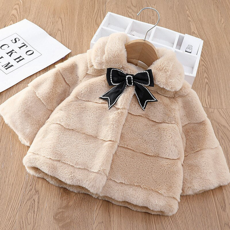 Winter Faux Fur Newborn Baby Girl Clothes Warm Children's Thicken Jacket For Baby Girls Coats For Kids Clothing 2022 Baby Coats