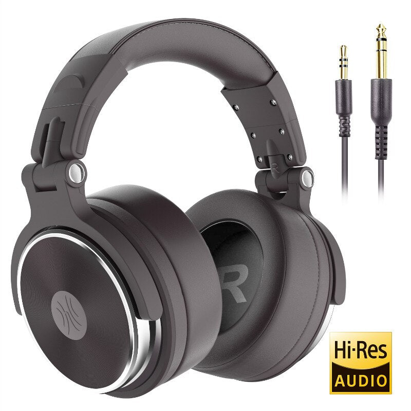 Oneodio Wired Over-Ear Headset With Microphone Hifi Studio DJ Headphones Professional Stereo Monitor Foldable Earphones