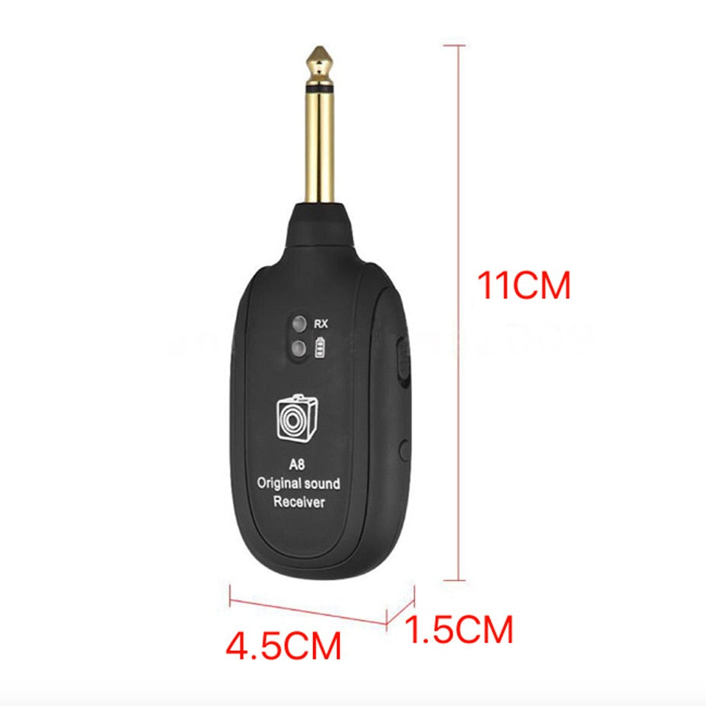 Wireless Audio Transmission Set With Receiver Transmitter System Receiver Pickup USB Rechargeable Electric Guitar Accessories