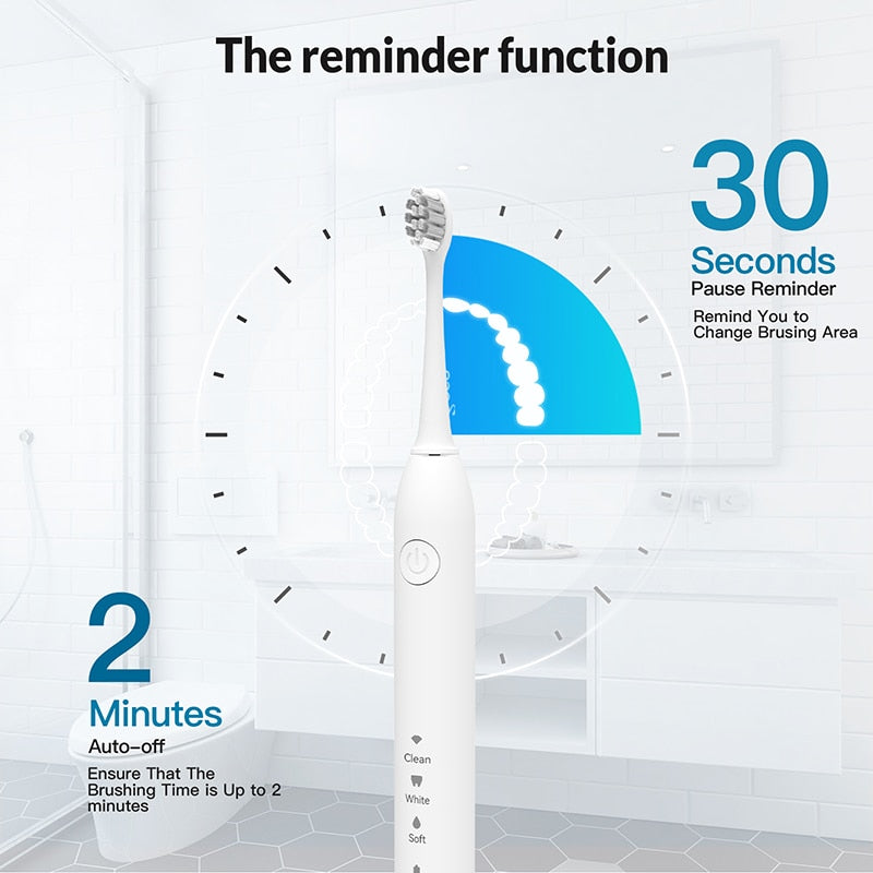 Nandme NX6000 Smart Sonic Electric Toothbrush IPX7 Rechargeable Ultrasound Teeth Whitening Tooth Brush Ultrasonic Teethbrush