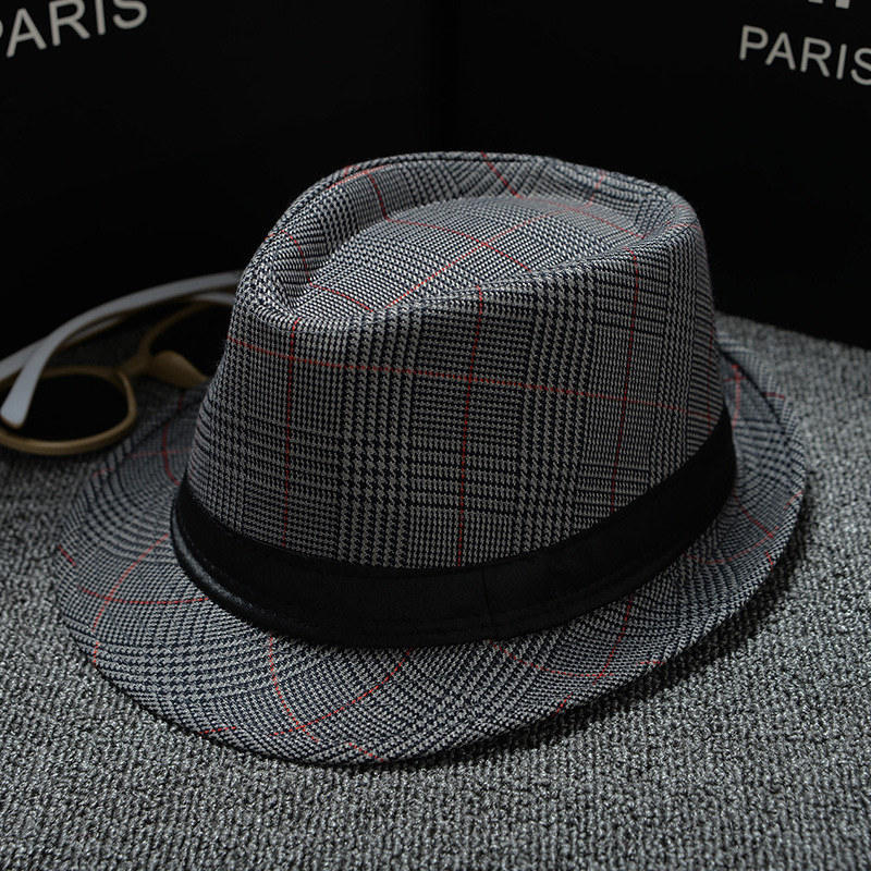 2022 New Spring Summer Retro Men's Hats Fedoras Top Jazz Plaid Hat Adult Bowler Hats Classic Version chapeau Hats