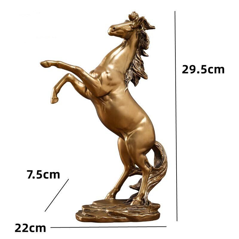 Resin Statue Golden White Black Horse Figure Nordic Abstract Ornaments For Figurines  For Interior Sculpture Room Home Decor