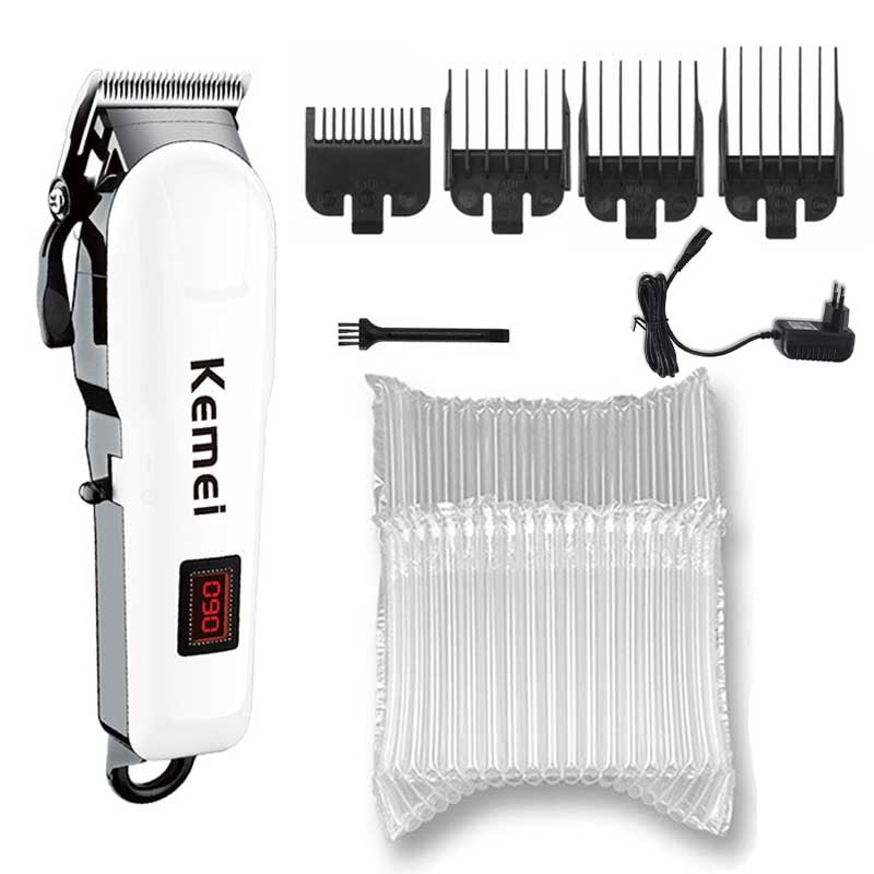 Kemei professional hair clipper adjustable hair trimmer for men electric powerful beard rechargeable hair cut barber machine