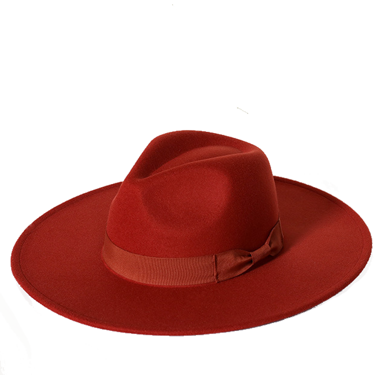 New color Fedora winter hat top concave-convex water drop 9.5cm brim male and female felt jazz watermelon red шляпа женская