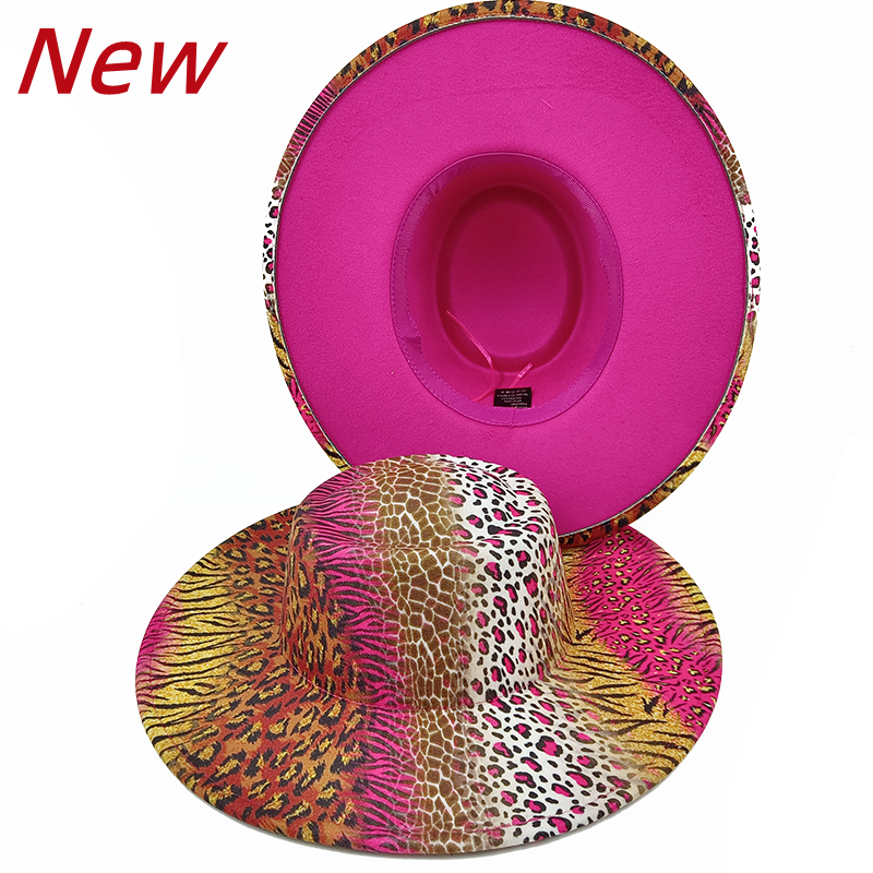 New color Fedora winter hat top concave-convex water drop 9.5cm brim male and female felt jazz watermelon red шляпа женская