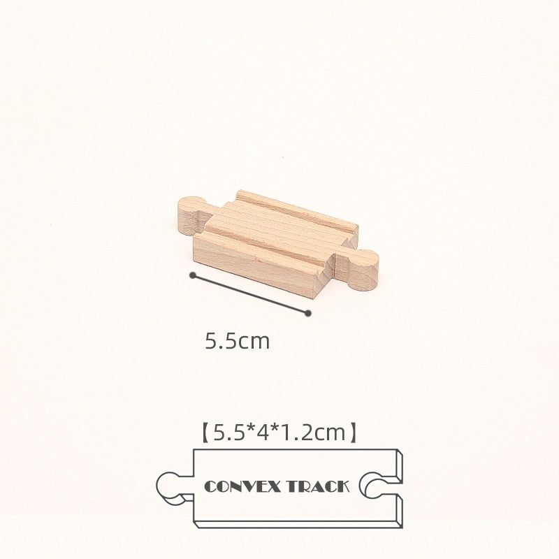 New Kinds Wooden Track Parts Beech Wooden Railway Train Track Toys Accessories Fit All Brands Wood Tracks Toys for Kids Gifts