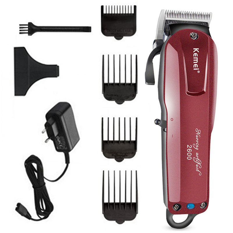 Kemei 2600 professional hair trimmer for men adjustable beard &amp; hair clipper electric barber hair cutting machine rechargeable