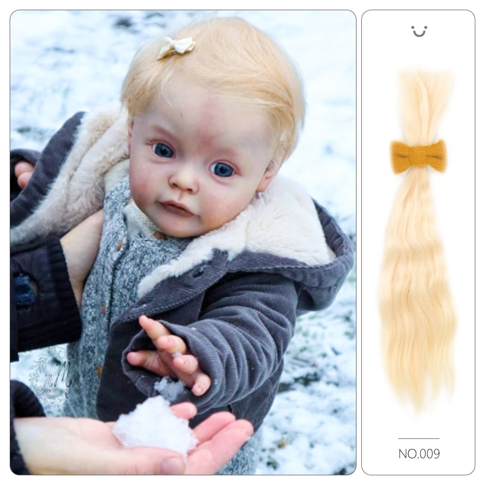 Witdiy Mohair reborn  hair for doll very soft wig Hand carding not industrial dyeing Suitable for all kinds of handmade dolls