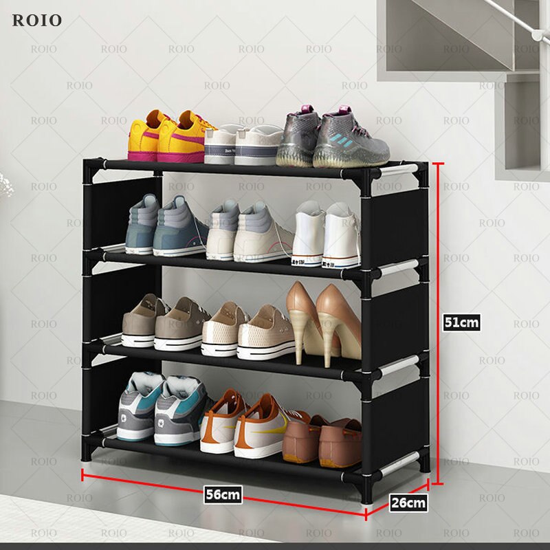 Simple Shoe Rack Metal Shoe Shelf Boots Shoes Rack Living Room Space Saving Shoes Organizer Stand Holder Nonwoven Shoe Cabinet