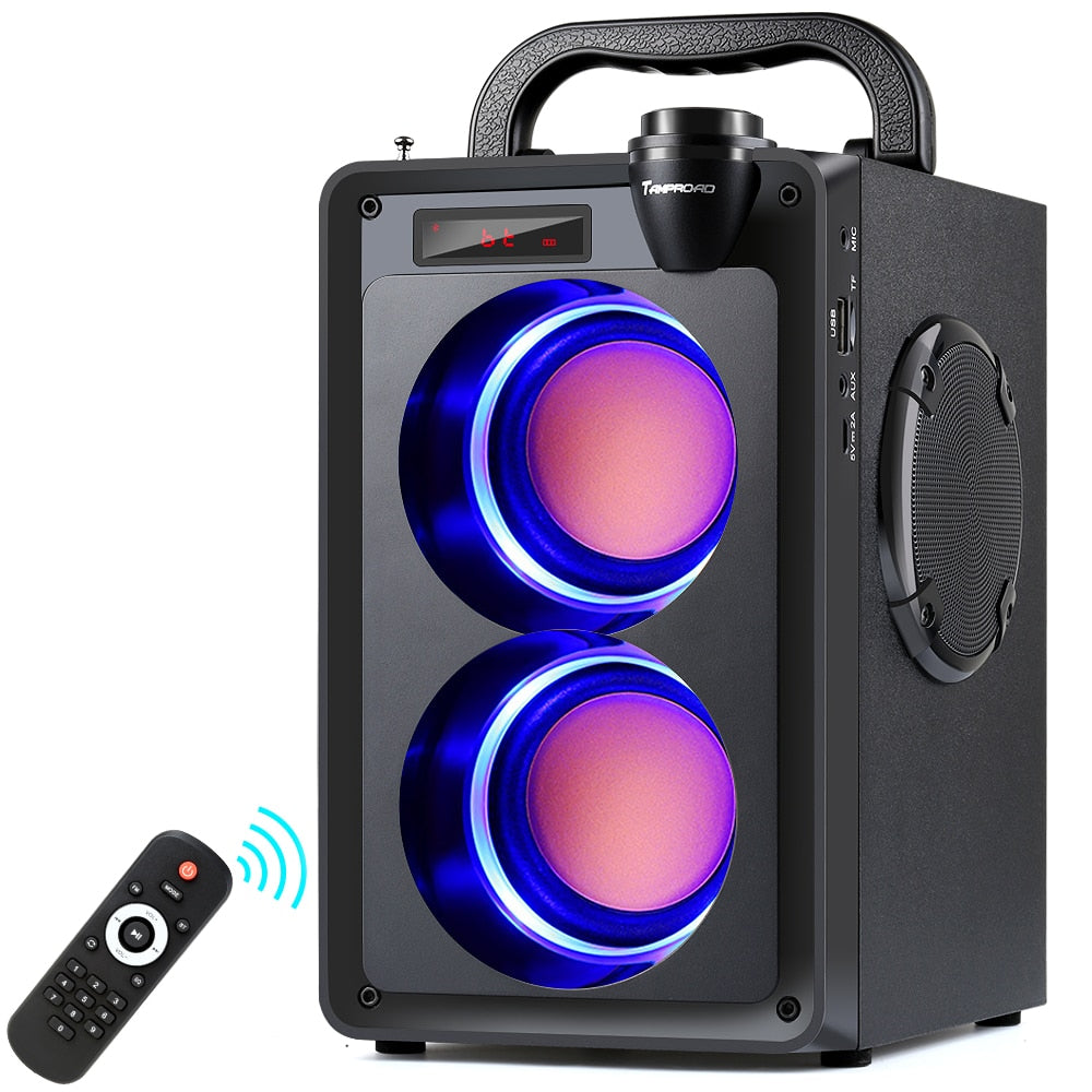 TOPROAD 20W Bluetooth Speaker Portable Wireless Stereo Bass Subwoofer Big Party Speakers Column Support FM Radio Remote Control