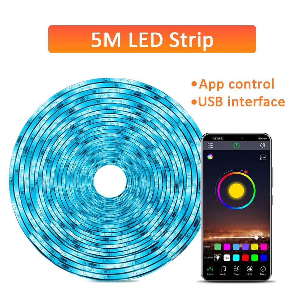 Suntech Led Strip, Backlight For TV,SMD 5050 USB Powered LED Strip Light, Bluetooth With App Control TV Led Backlight Decoration