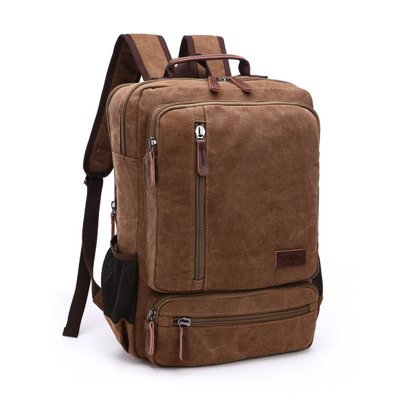 Vintage Canvas Backpack Men Large Capacity Travel Shoulder Bag High Quality Fashion Students Bag Male notebook Laptop Backpack