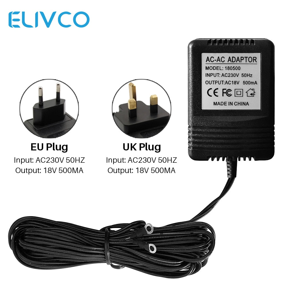 18V AC Power Adapter 220V-240V Transformer Charger For Wifi Wireless Video Doorbell IP Camera Video Intercom Ring