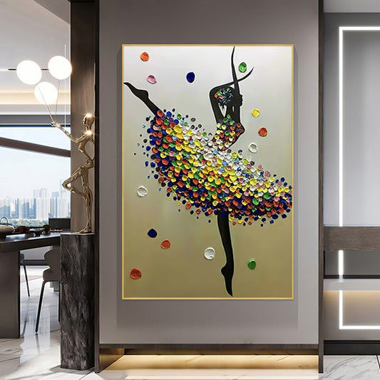Abstract Ballet Girls Canvas Painting Graffiti Art Dancing Ballerina Poster Print Wall Art Picture for Living Room Decor Cuadros