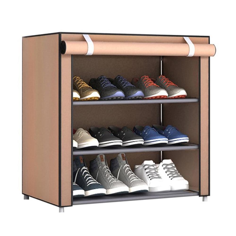 Simple Dustproof Shoe Rack Easy to Install Nonwoven Shoes Storage Organizer Space Saving Stand Holder Multi-Layer Shoe Cabinet