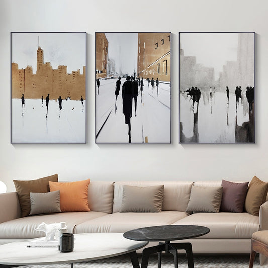 Nostalgic London Gentleman City Street Canvas Painting Abstract Poster And Print For Living Room Aisle HD Fashion Wall Art Decor